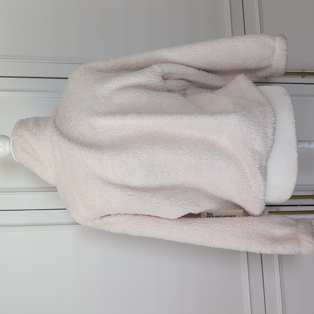 nwt No Boundaries Cozy Plush Half-Zip Sherpa Pullover - Cream Small - Picture 7 of 9